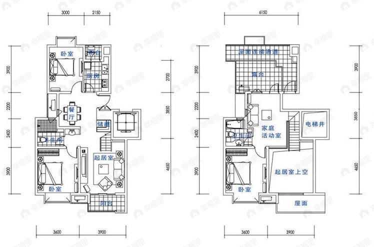 3室2厅2卫建面100平undefined户型图