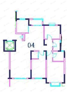 建面91平户型图