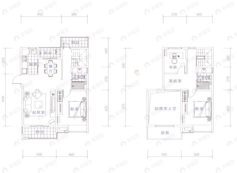 3室2厅2卫建面140平undefined户型图