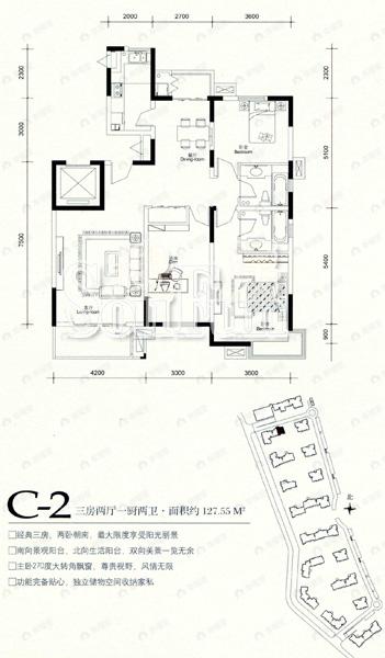 3室2厅1卫建面112平undefined户型图