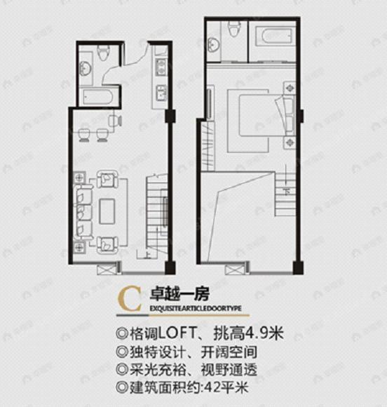 建面100平户型图