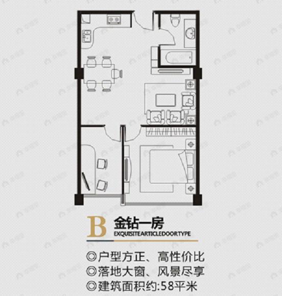 建面100平户型图