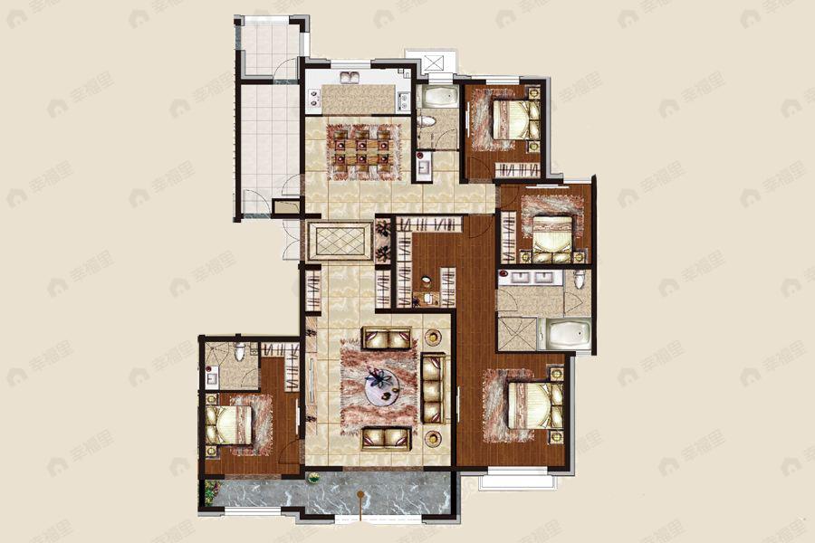 4室2厅2卫建面223平undefined户型图