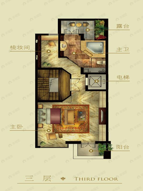 1室2卫建面100平undefined户型图