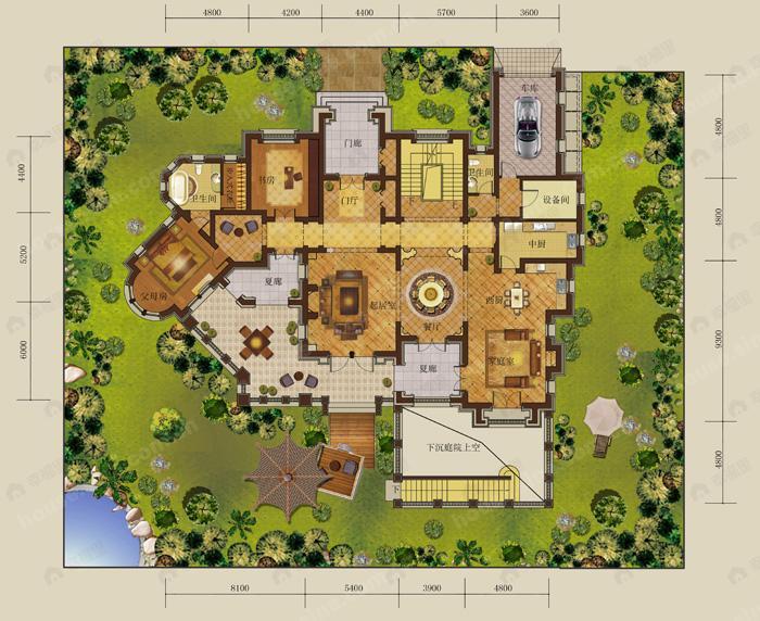 建面100平户型图