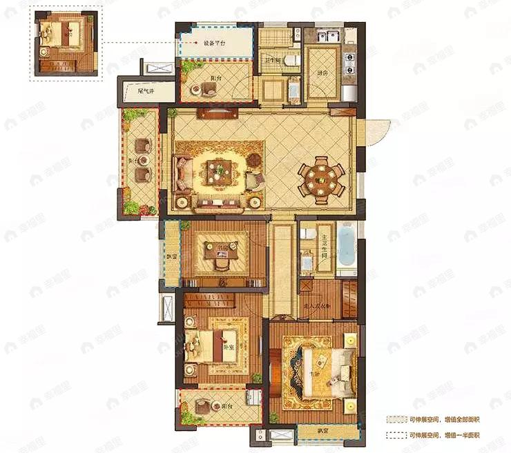 宋都·蓝郡国际4室2厅2卫户型图