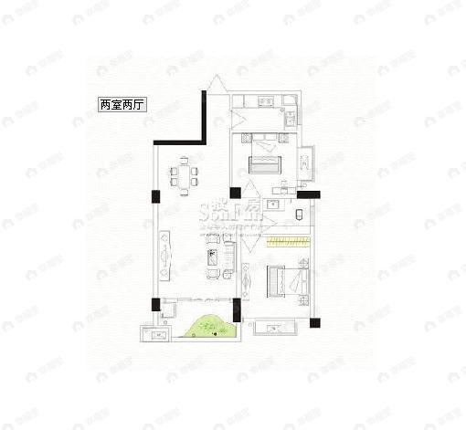 建面78平户型图