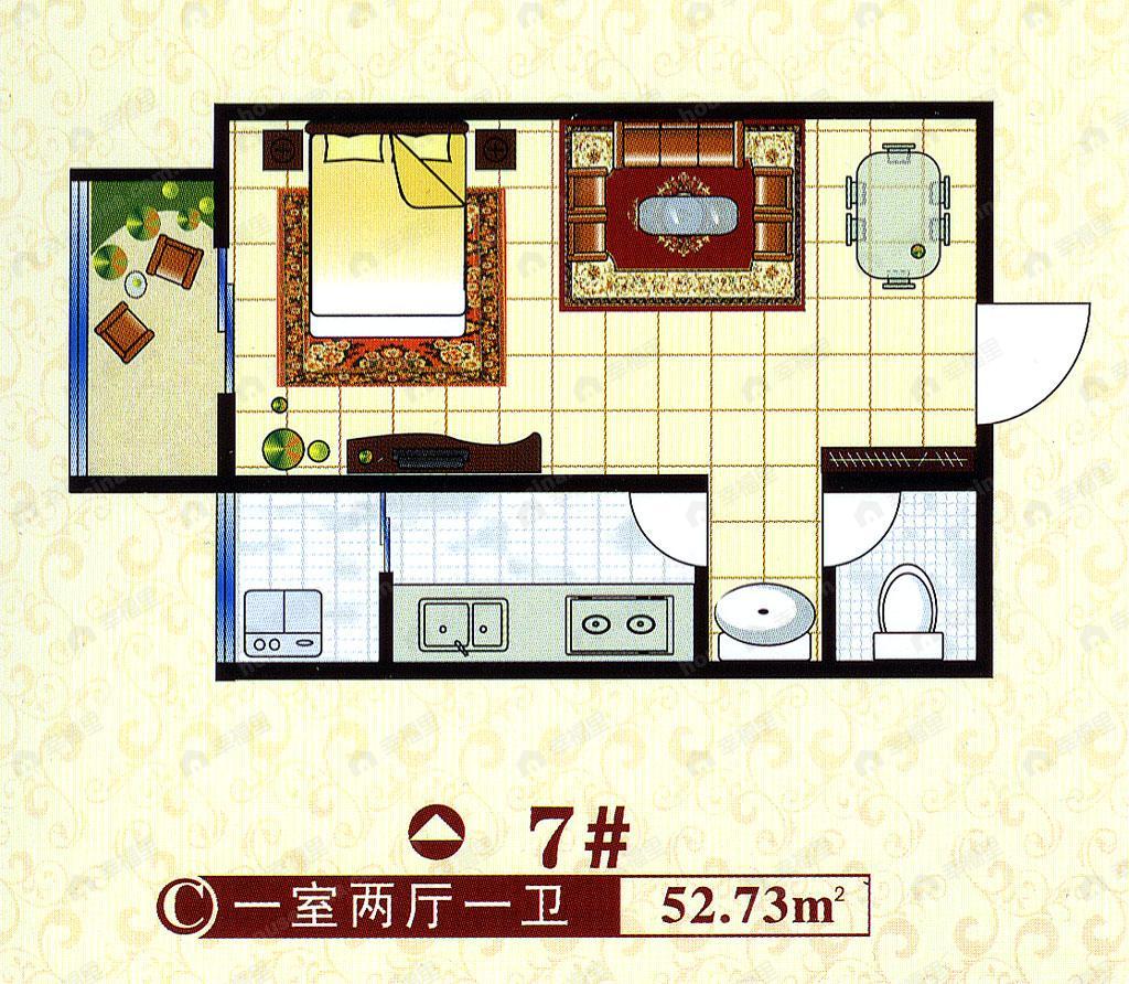 建面52平户型图