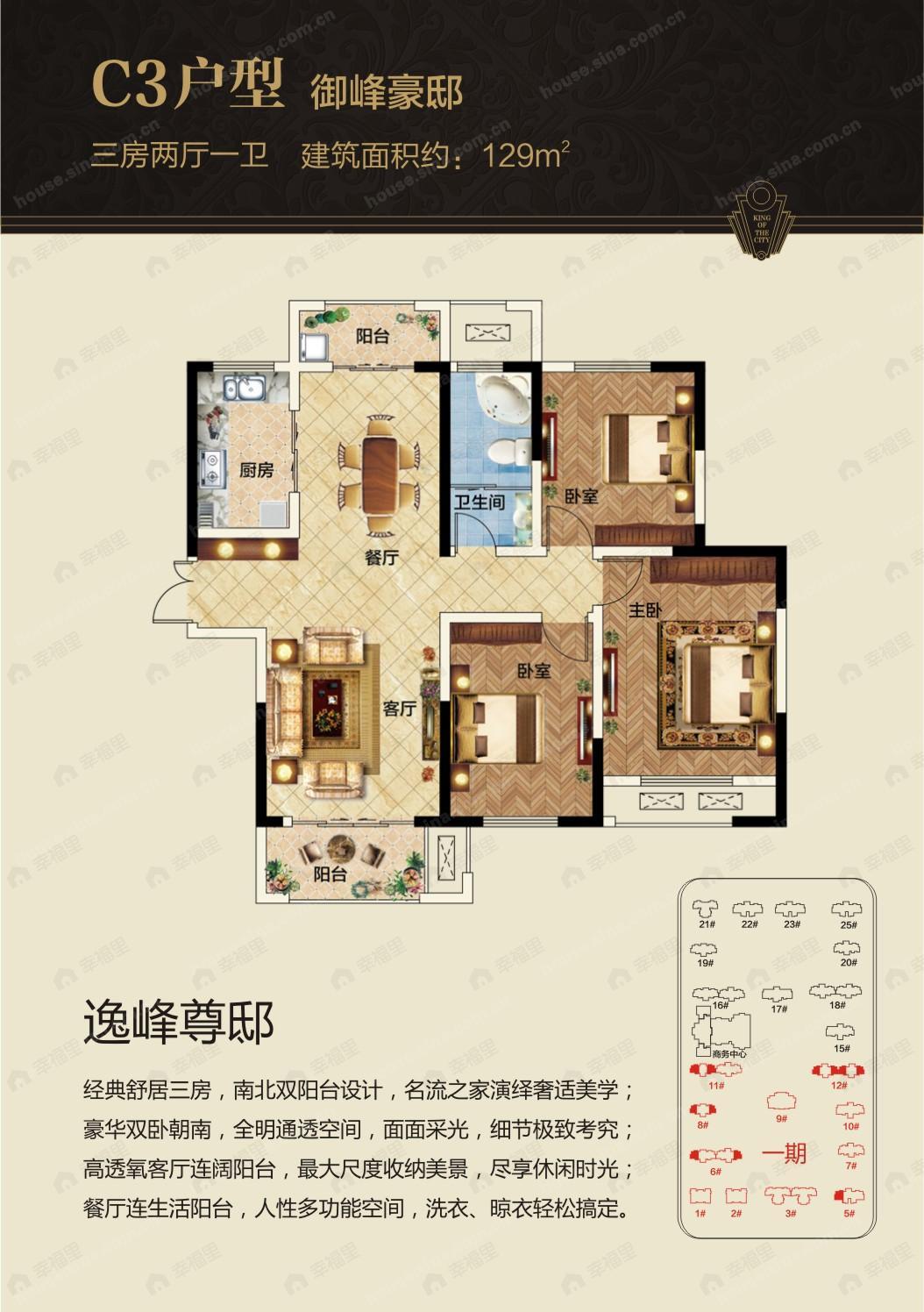 建面100平户型图