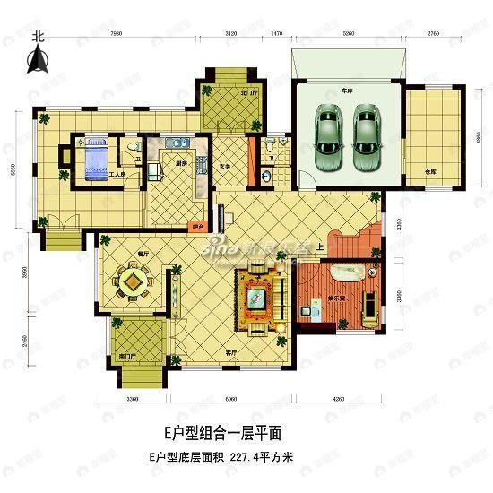 2室2厅2卫建面227平户型图