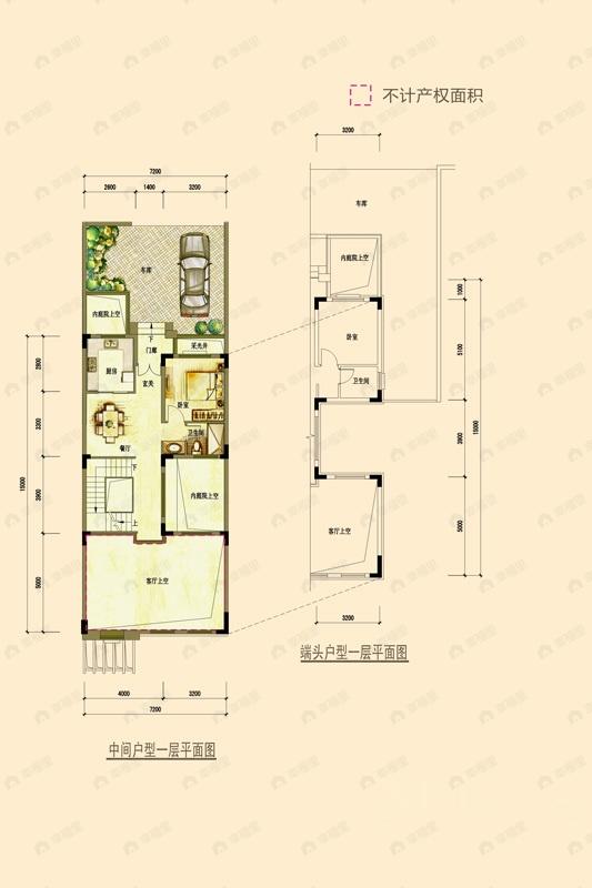 3室5厅1卫建面60平户型图