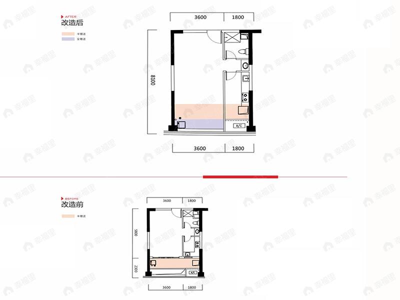 1室1厅建面51平户型图