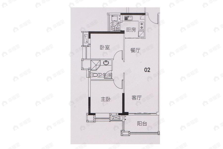 2室2厅建面82平户型图