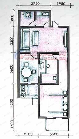 2室2厅建面79平户型图