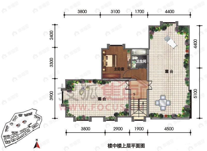 盛天果岭3室2厅户型图