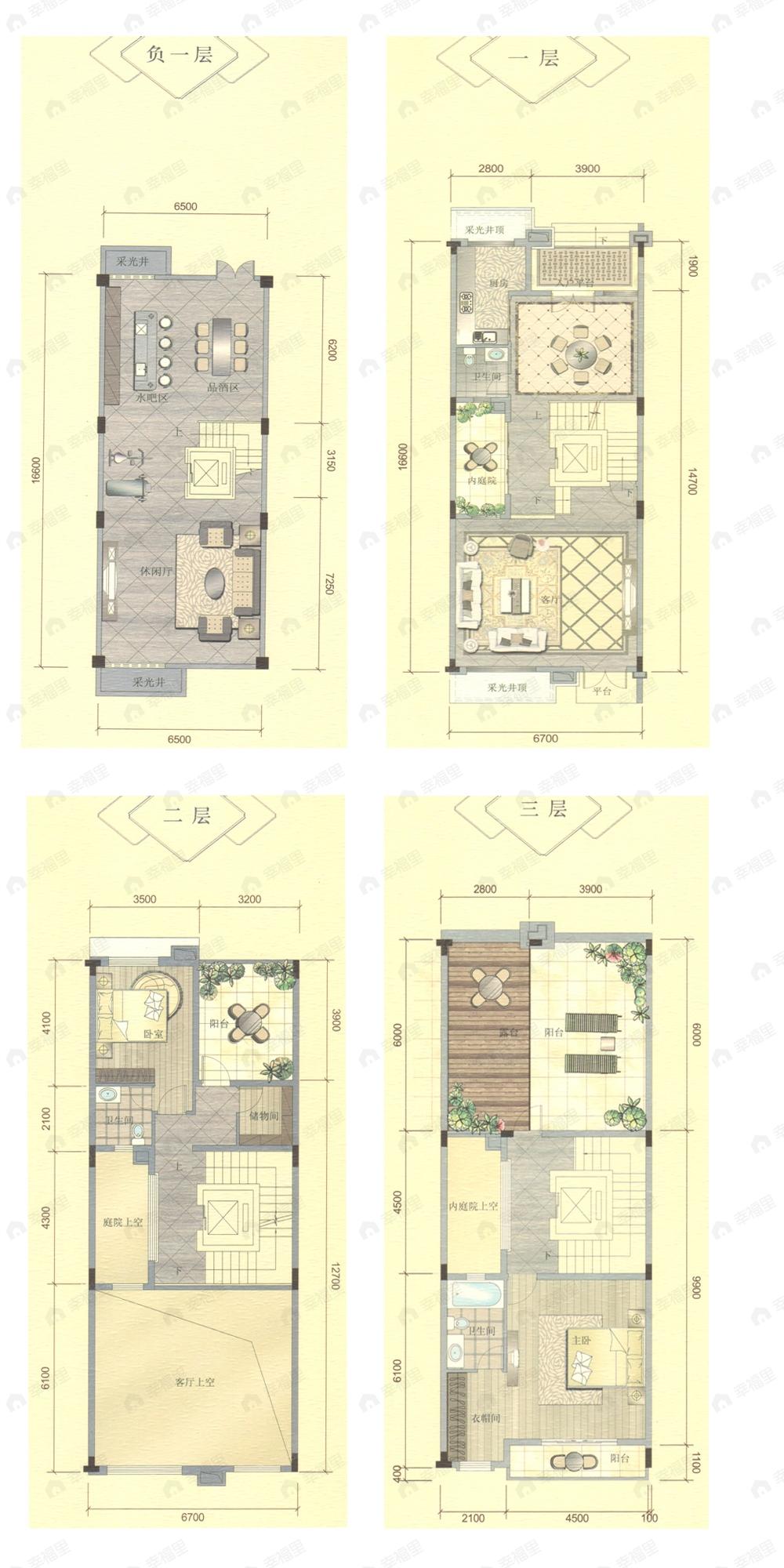 2室2厅建面226平户型图