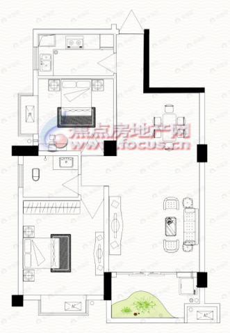 建面79平户型图