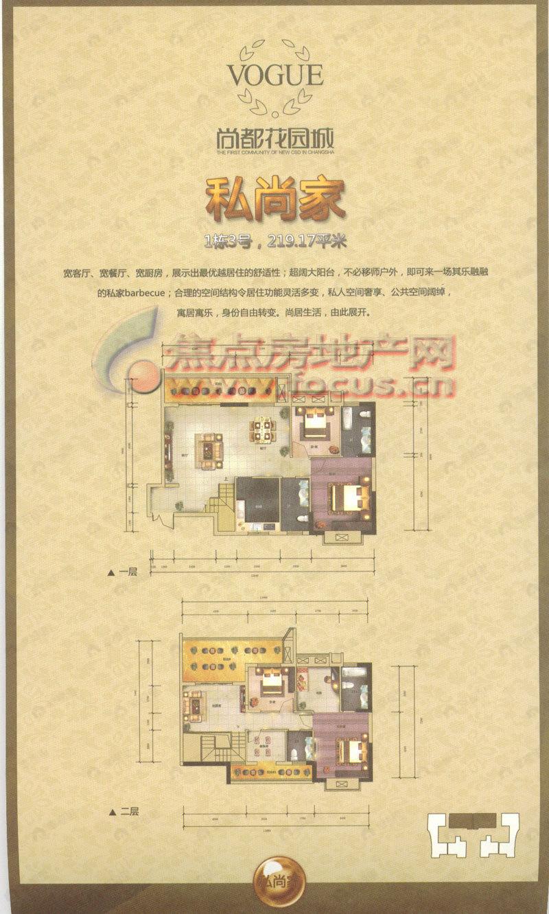 建面219平户型图