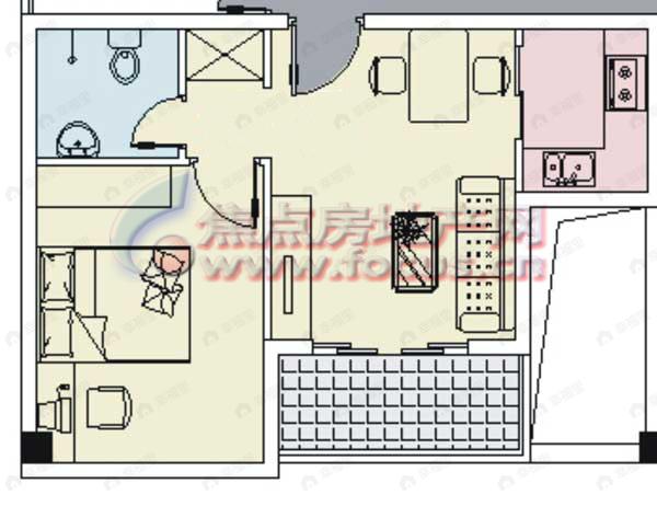 建面51平户型图