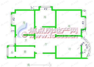 新绿美地3室2厅户型图