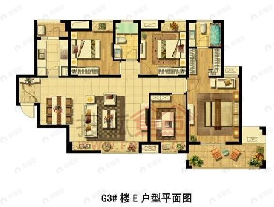 福星惠誉青城华府4室2厅户型图