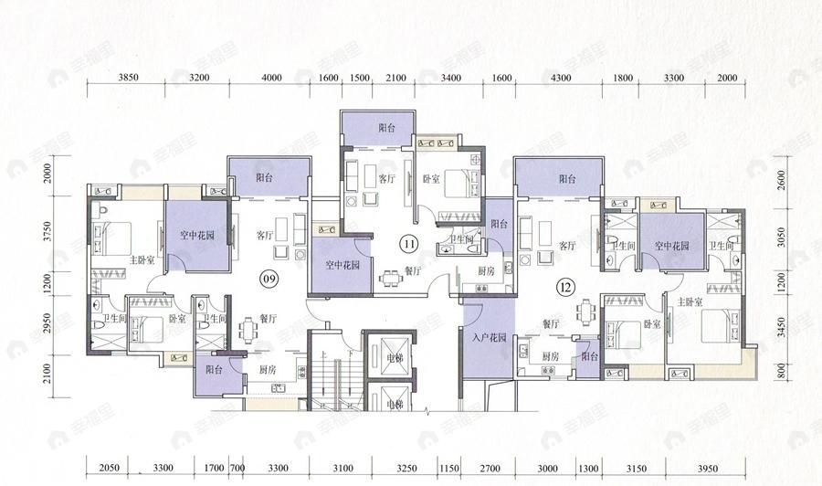 2室2厅1卫建面113平户型图