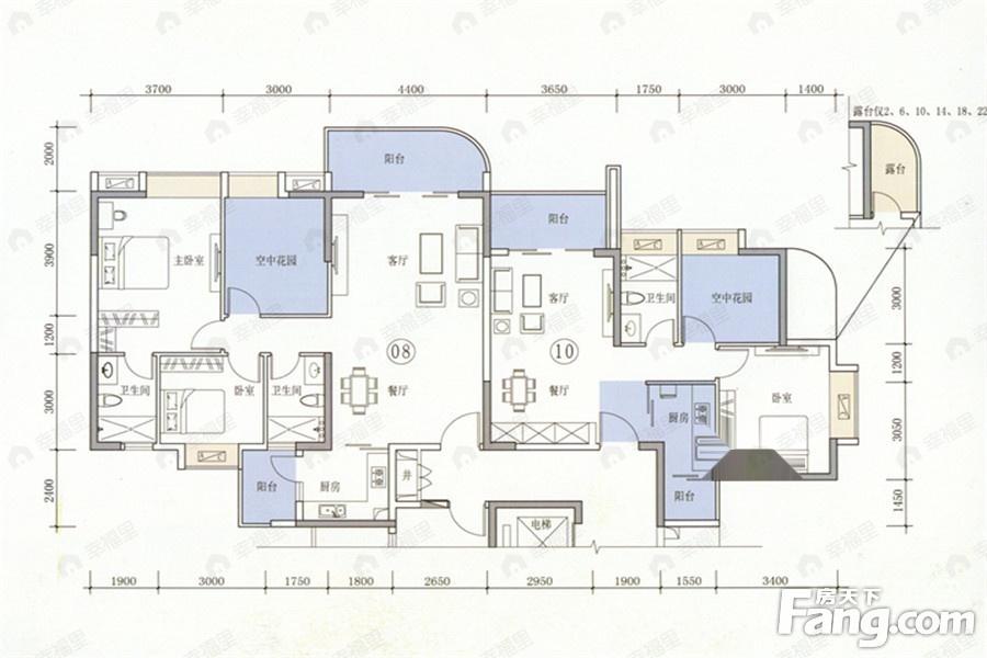 城市美林2室2厅1卫户型图