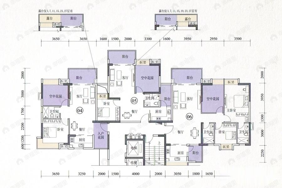 城市美林1室2厅1卫户型图