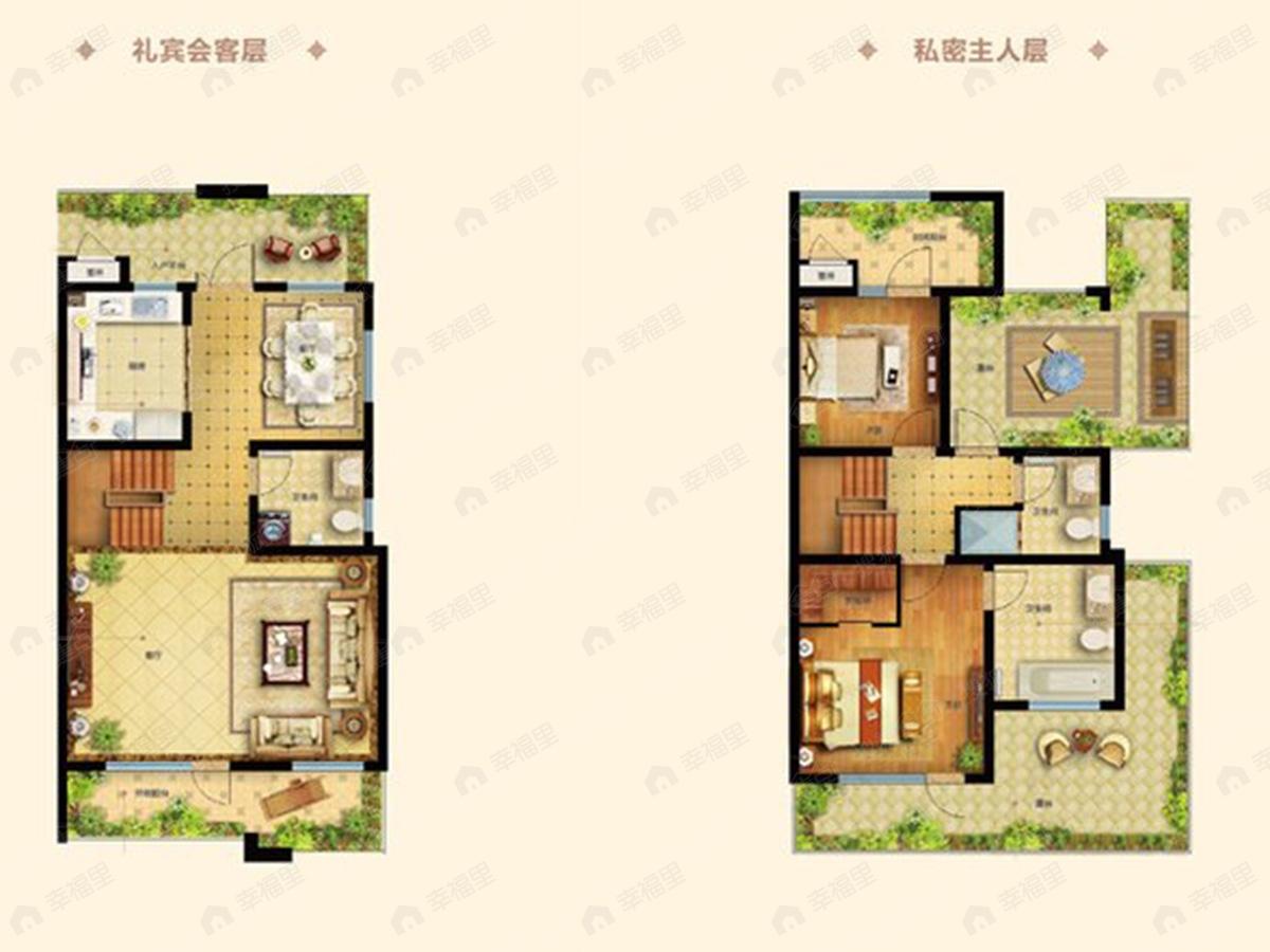2室2厅建面150平户型图