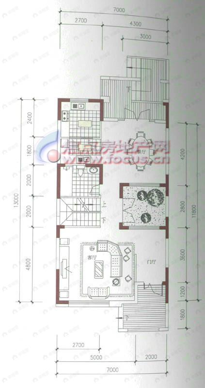 建面230平户型图