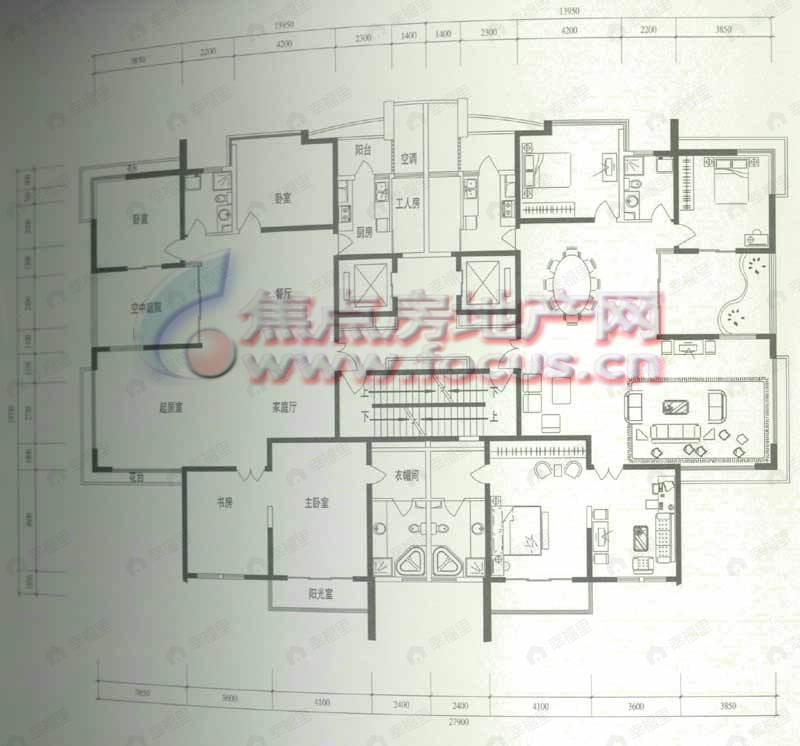 江胜天鹅湖3室3厅户型图