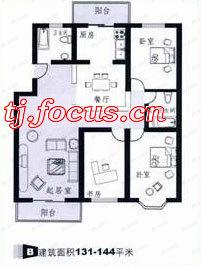 建面131平户型图