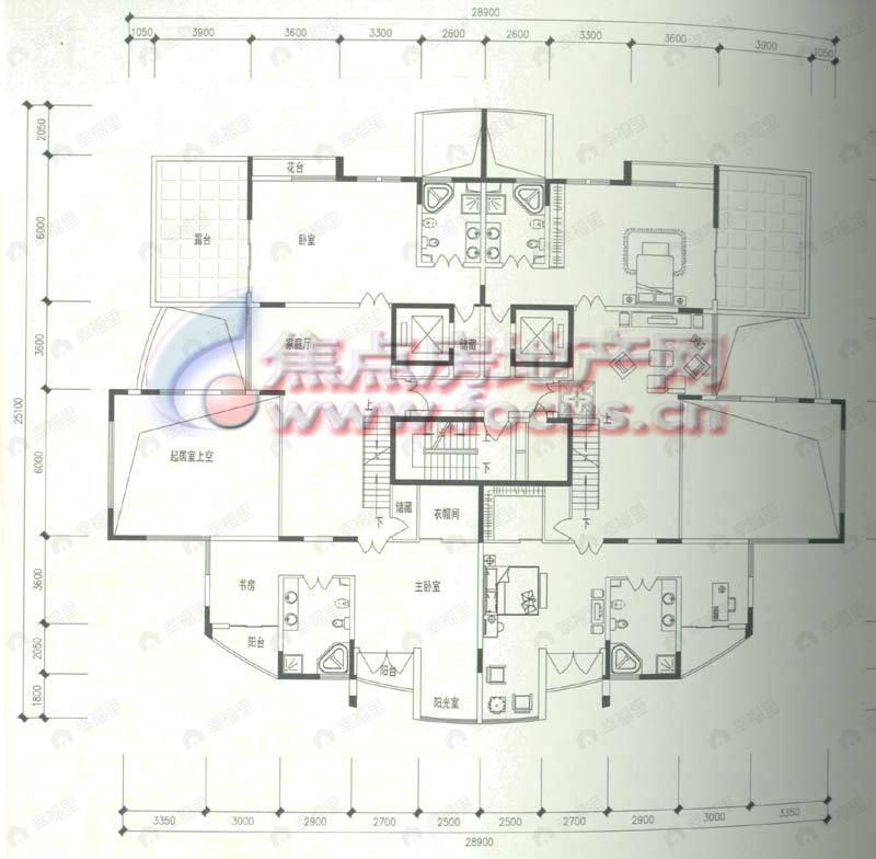 建面460平户型图