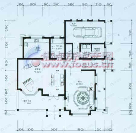 建面167平户型图