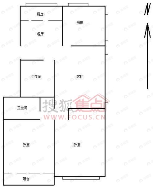 香溢大学苑2室2厅户型图