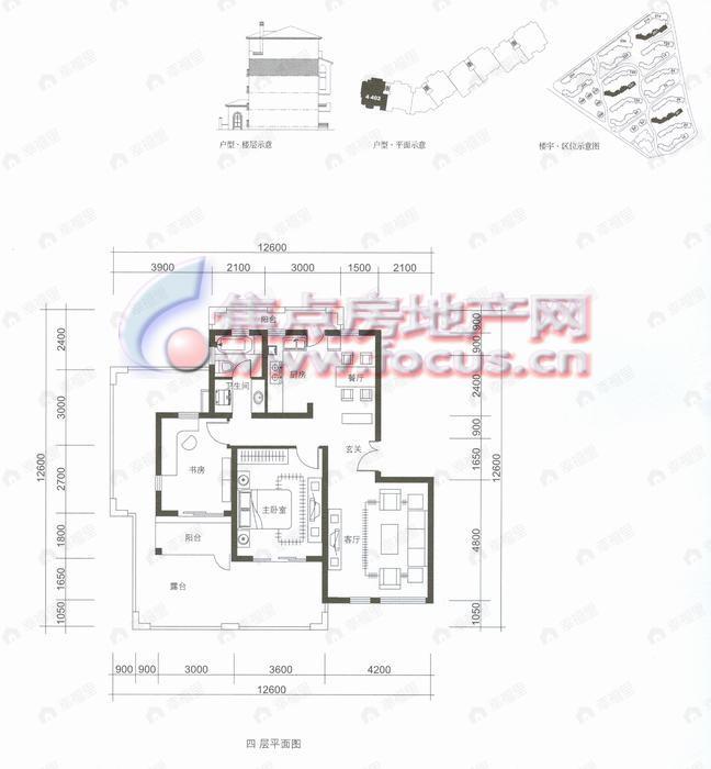 建面92平户型图