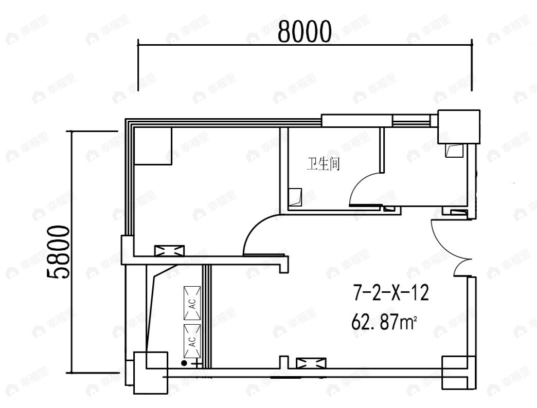 峰度天下1室1厅1卫户型图