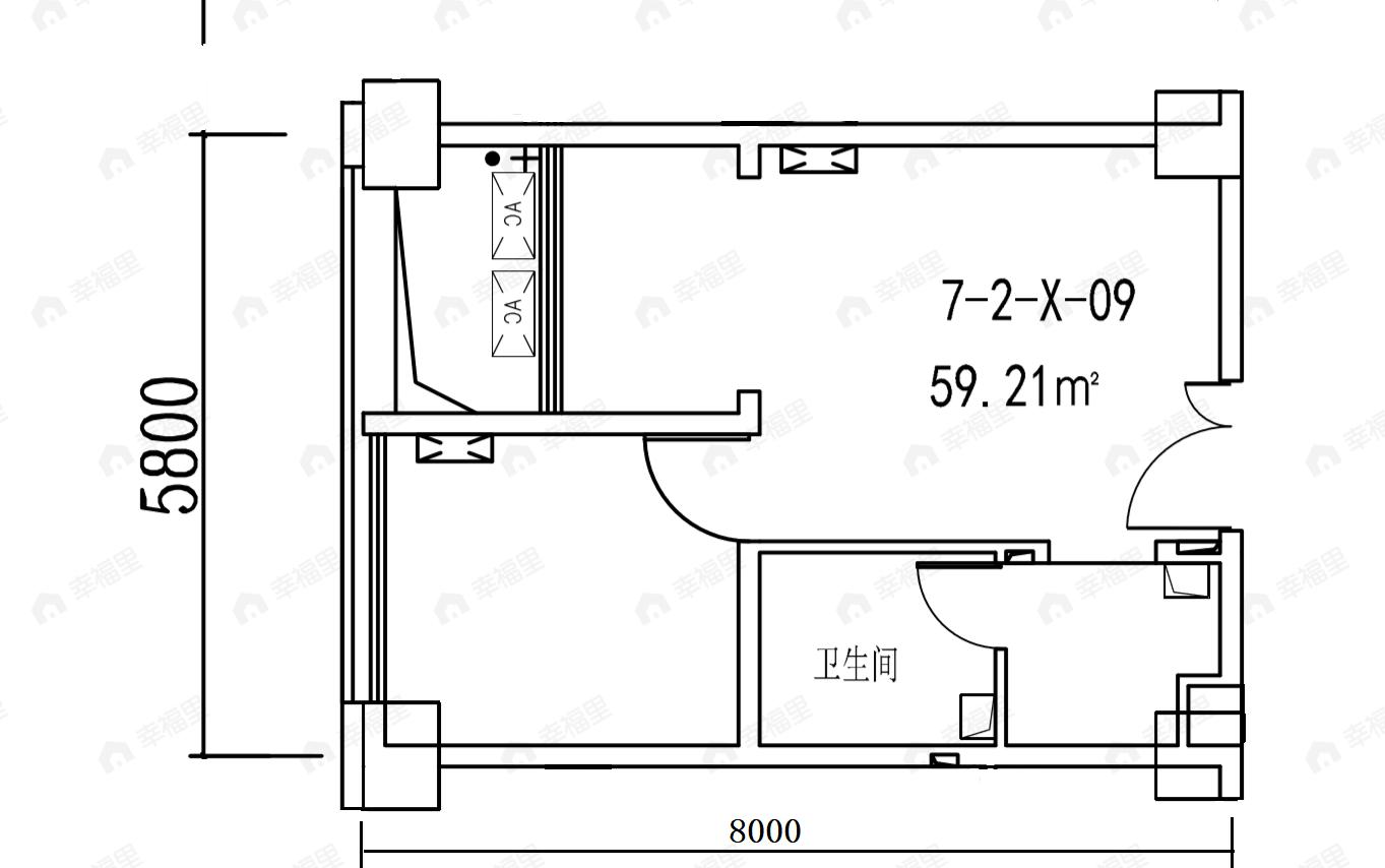 峰度天下1室1厅1卫户型图