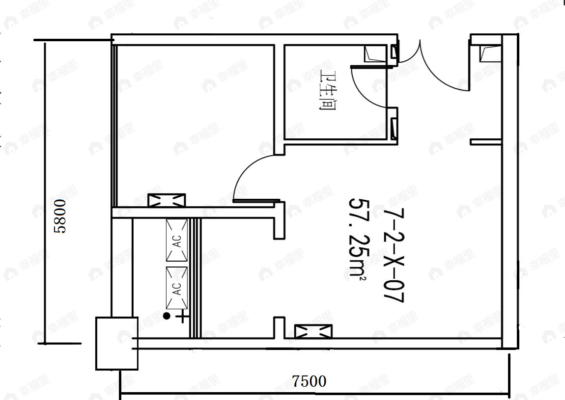 峰度天下1室1厅1卫户型图