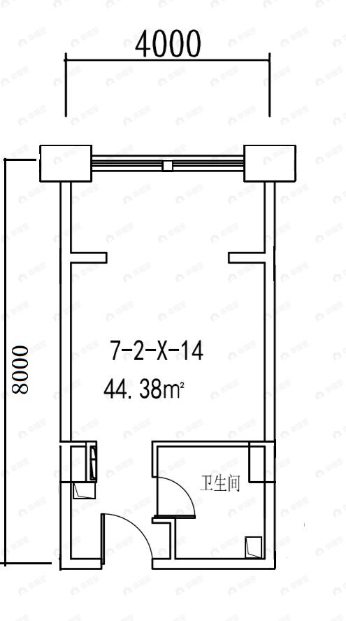 峰度天下1室1厅1卫户型图