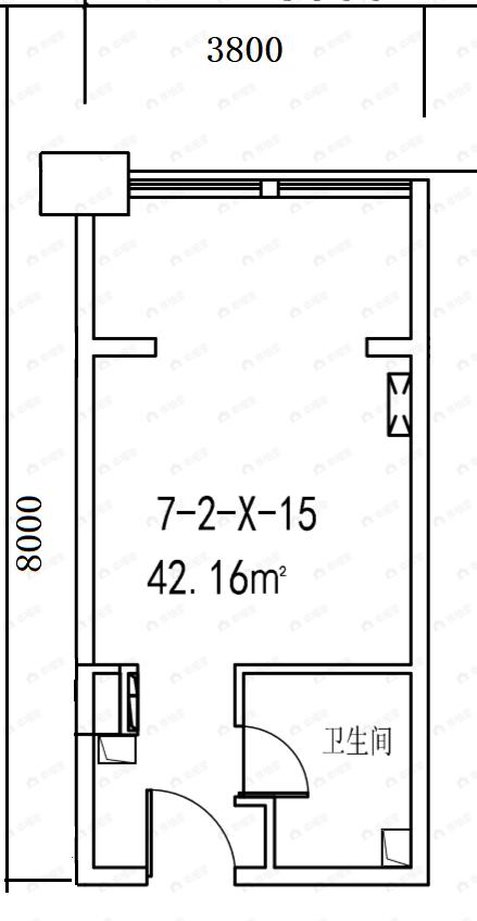 峰度天下1室1厅1卫户型图