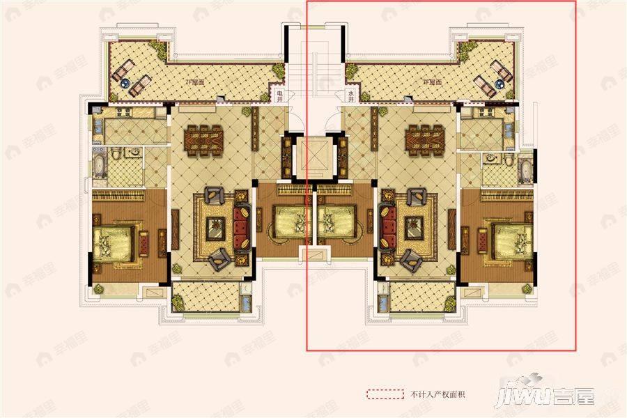 2室2厅1卫建面100平户型图