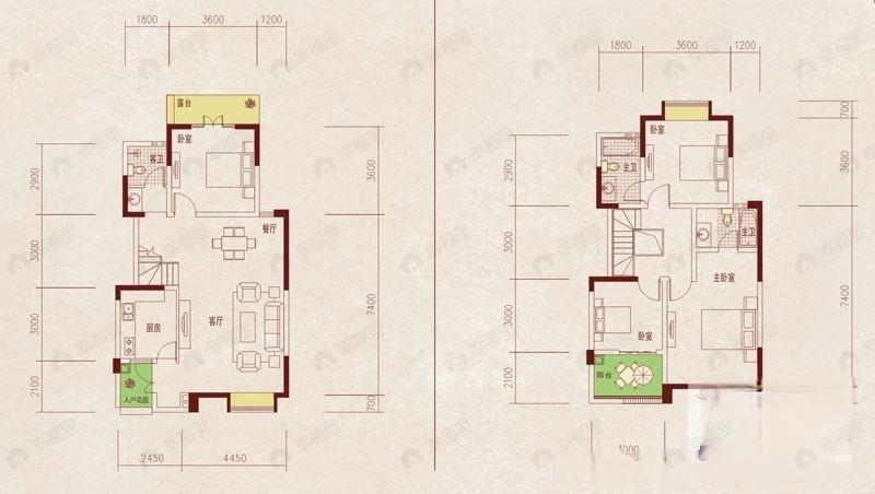 成都国奥村4室2厅3卫户型图