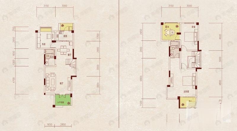 成都国奥村4室2厅2卫户型图