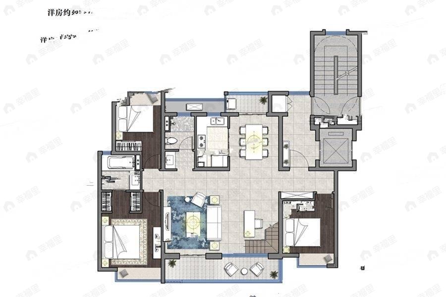 4室2厅2卫建面148平户型图