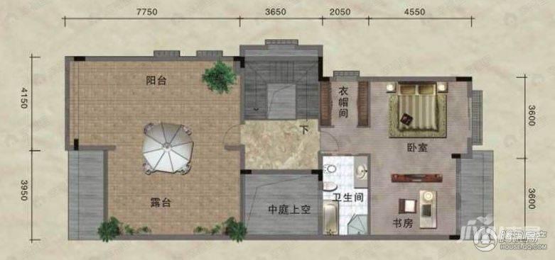 5室2厅4卫建面200平南户型图