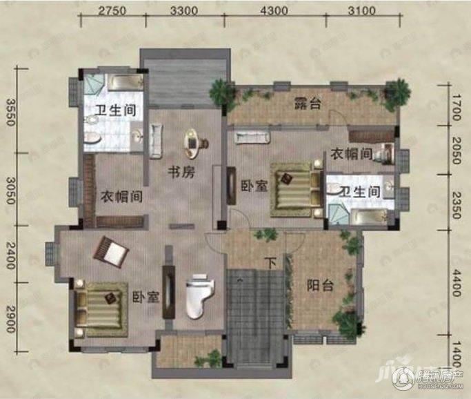 珀丽湾6室2厅6卫户型图