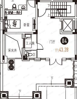 信荣海逸半岛别墅1室1厅1卫户型图