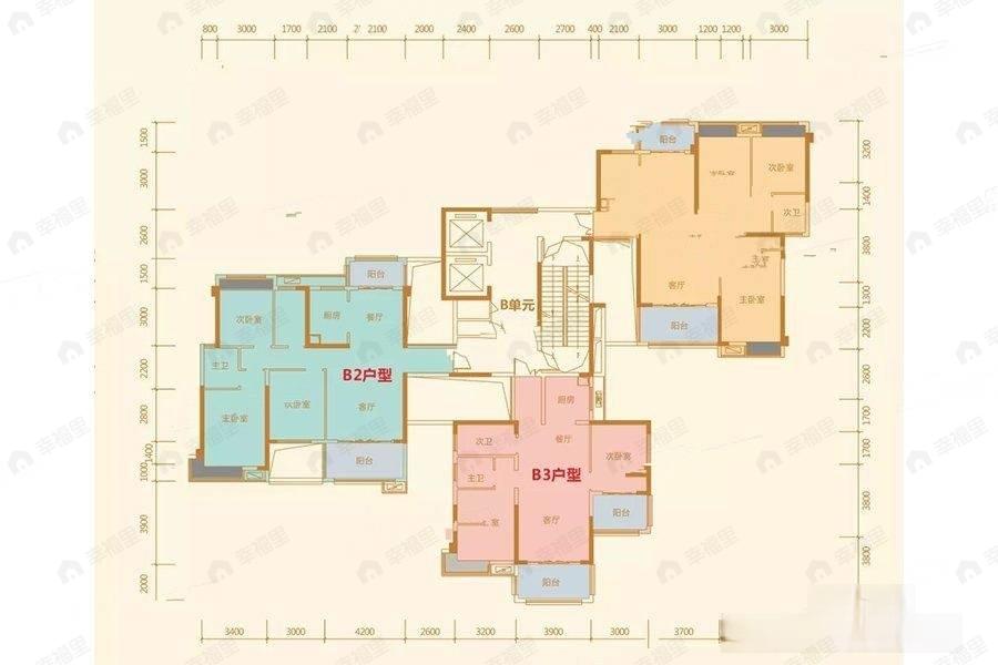 1室建面1平户型图