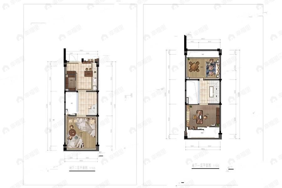 3室3厅4卫建面122平户型图